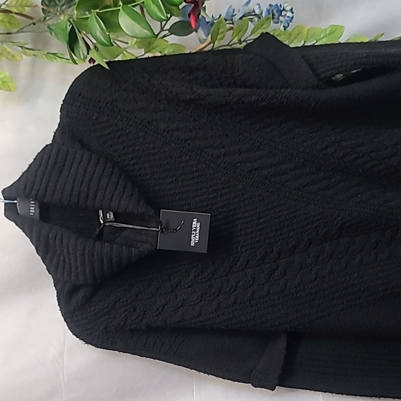 Women's Simply Vera Vera Wang Traveling Cable-Knit Poncho Sweater - Picture 3 of 13